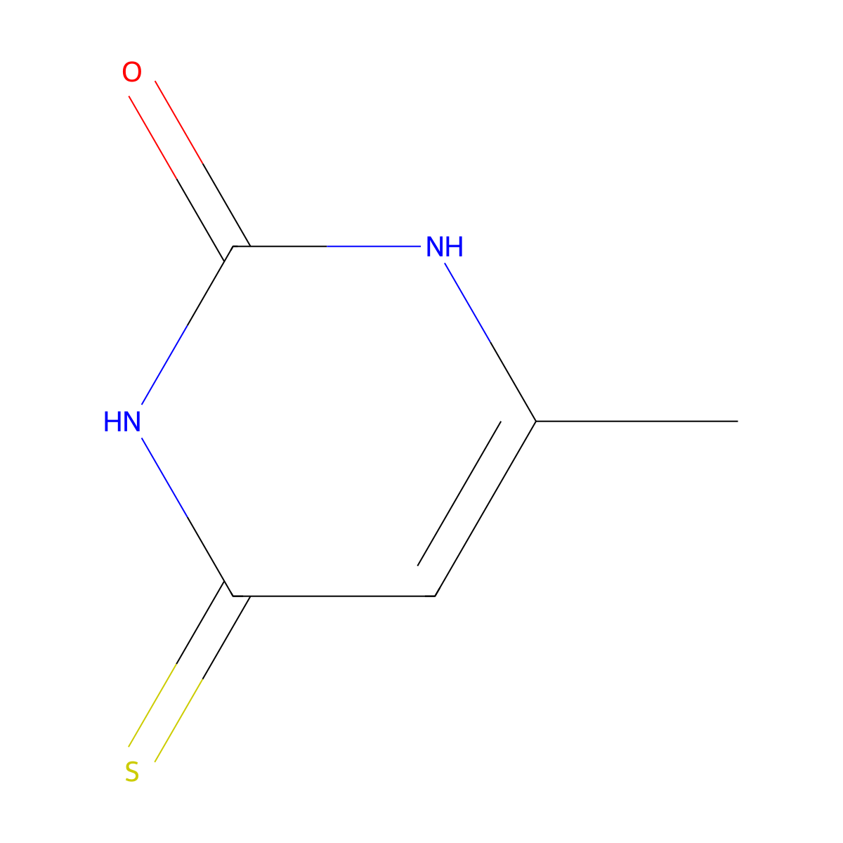 6-Methyl-4-thioxo-3,4-dihydropyrimidin-2(1H)-one molecular structure, CAS 638-13-1