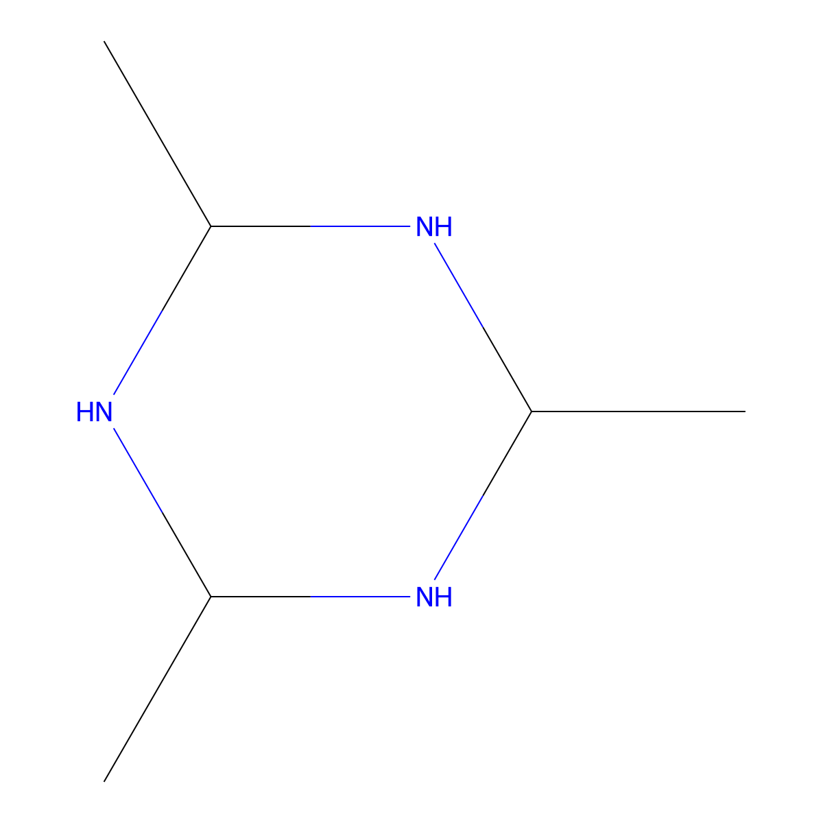 Hexahydro-2,4,6-trimethyl-1,3,5-triazine molecular structure, CAS 638-14-2