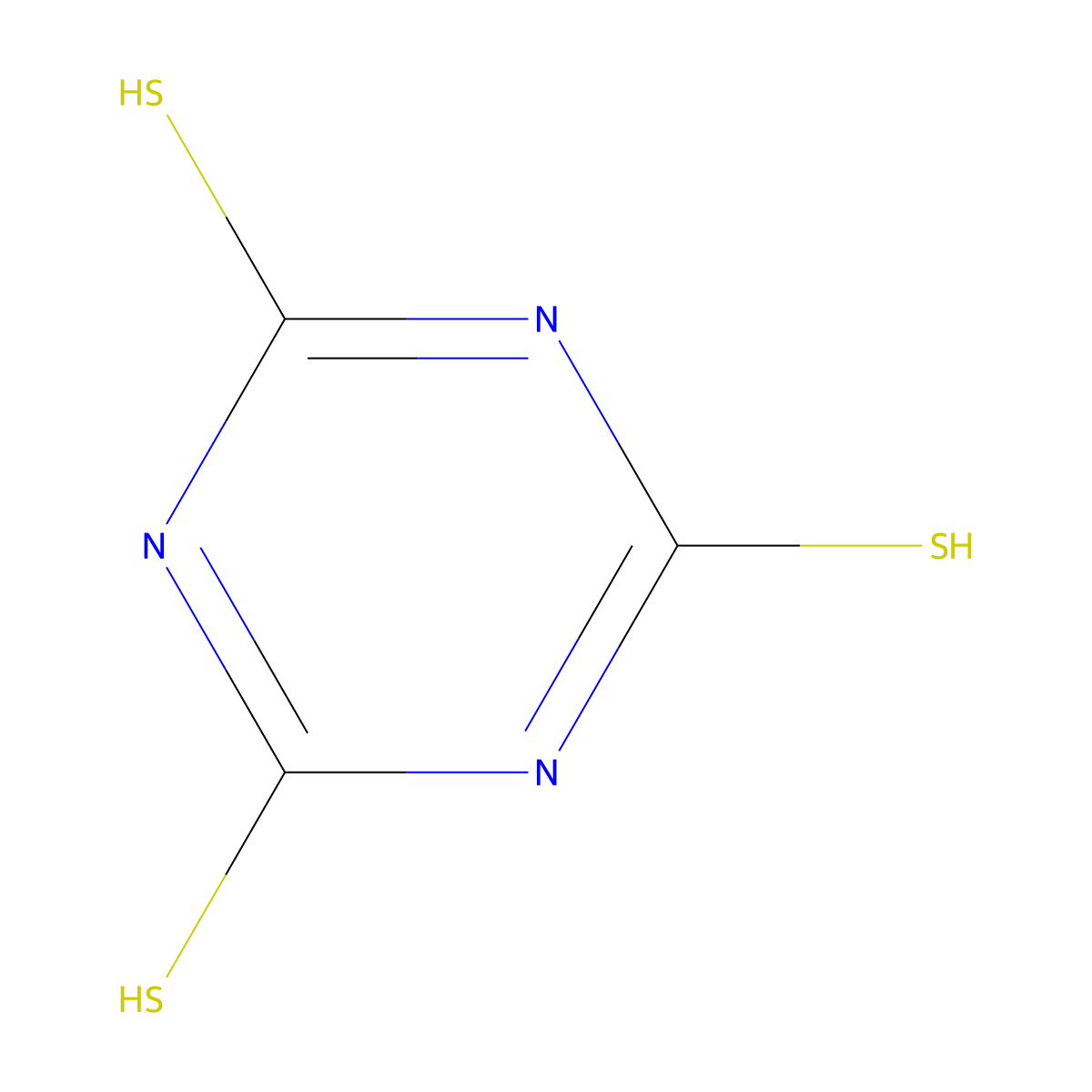 1,3,5-triazine-2,4,6-trithiol molecular structure, CAS 638-16-4