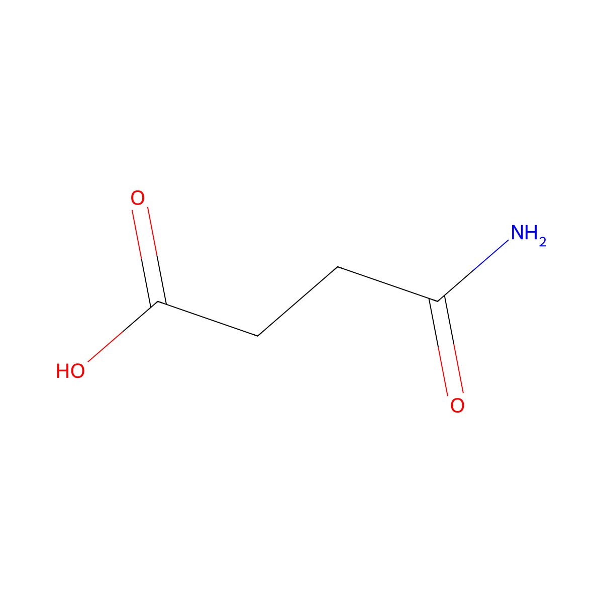 Succinamic acid molecular structure, CAS 638-32-4