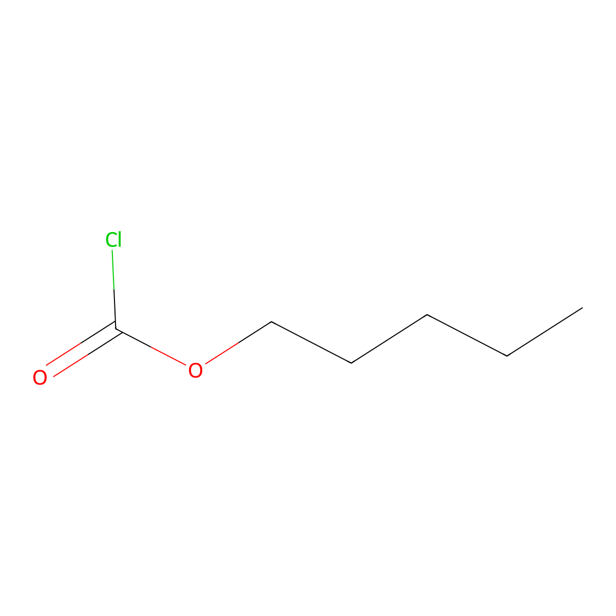 Pentyl chloroformate molecular structure, CAS 638-41-5