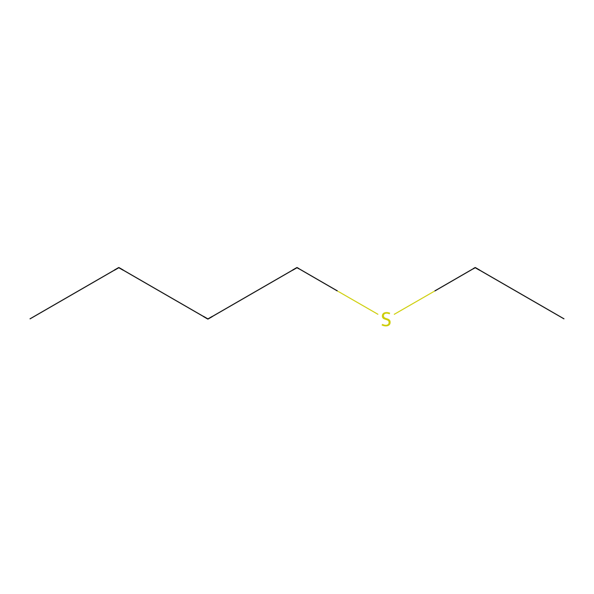 Butyl ethyl sulfide molecular structure, CAS 638-46-0