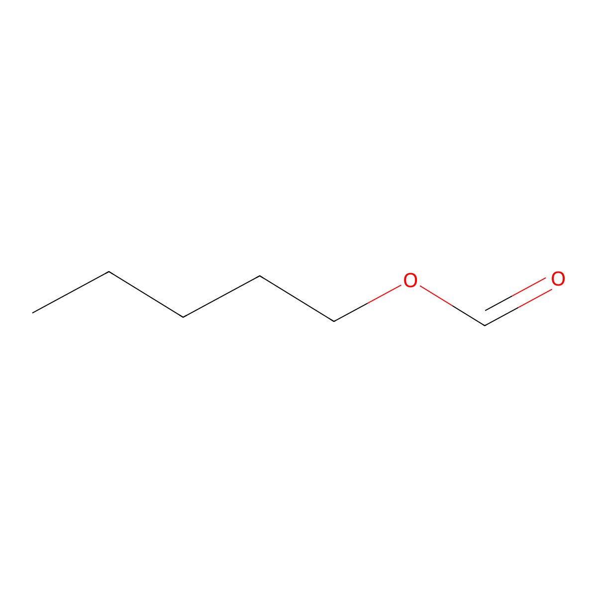 Pentyl formate molecular structure, CAS 638-49-3