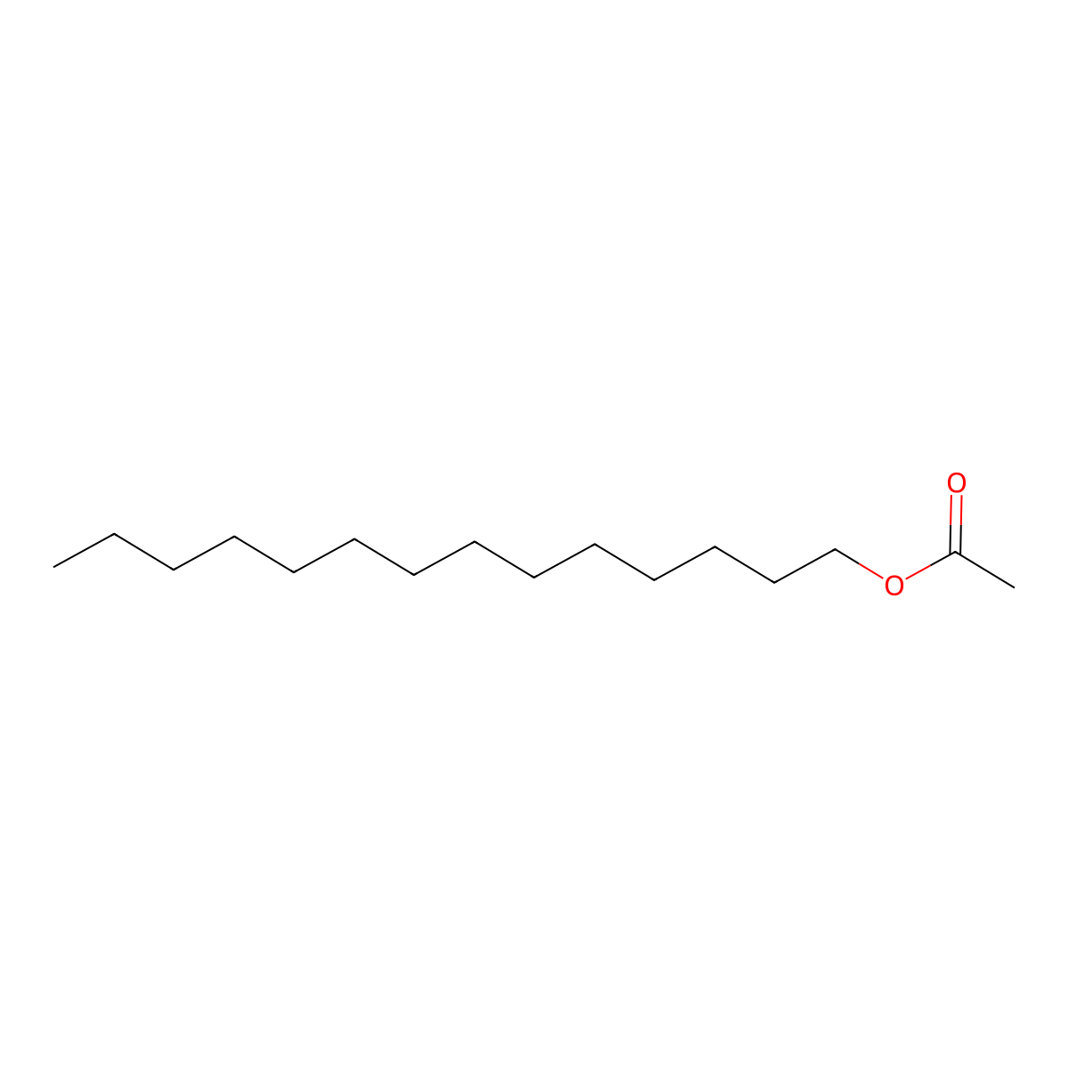 Myristyl Acetate molecular structure, CAS 638-59-5