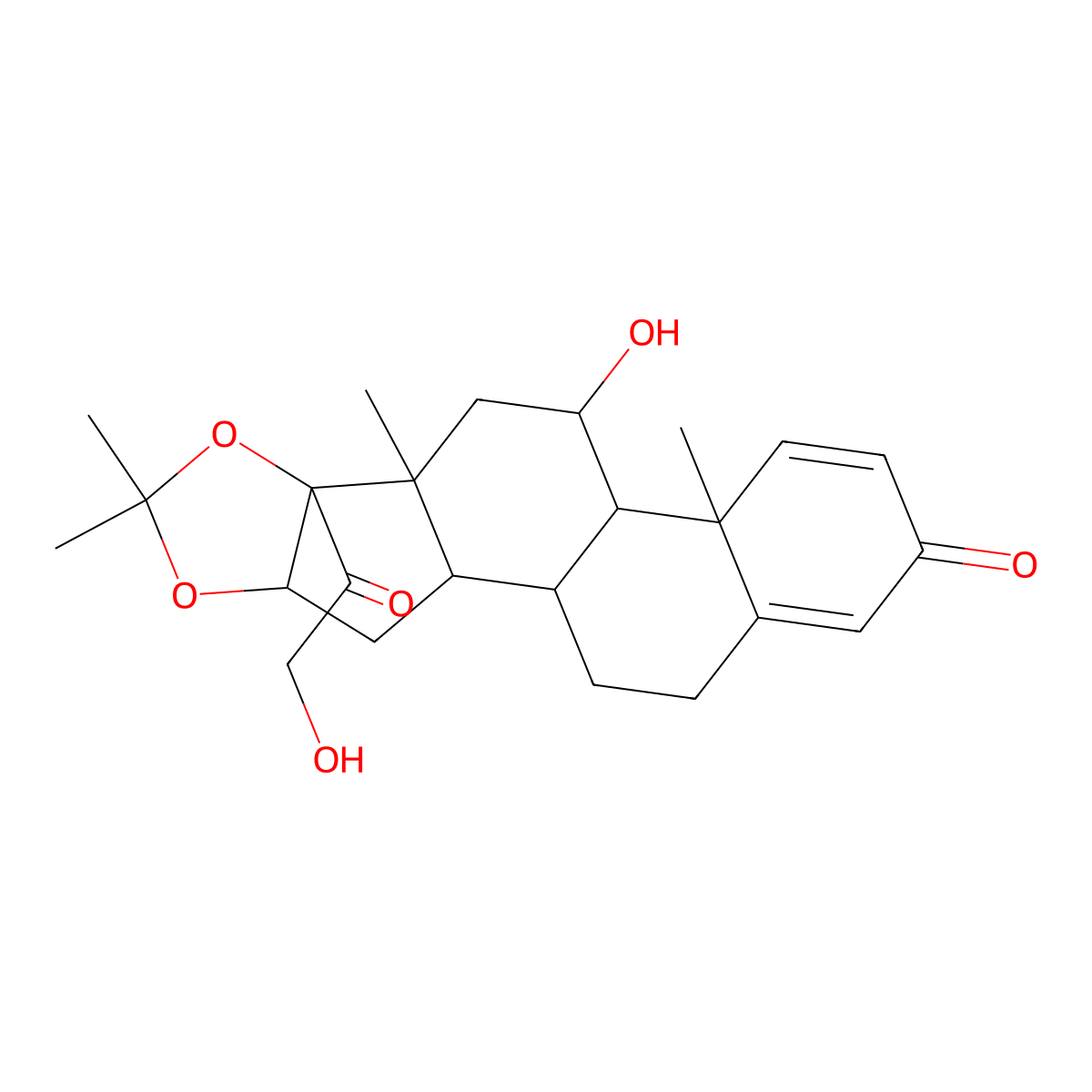 Desonide molecular structure, CAS 638-94-8