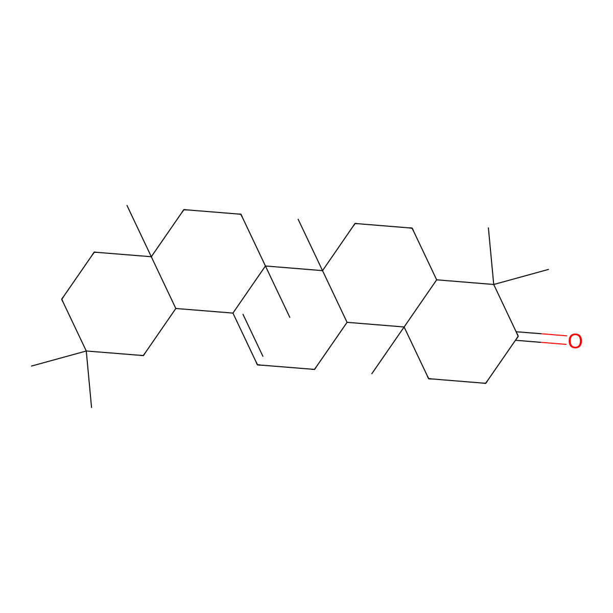 Beta-Amyrone molecular structure, CAS 638-97-1