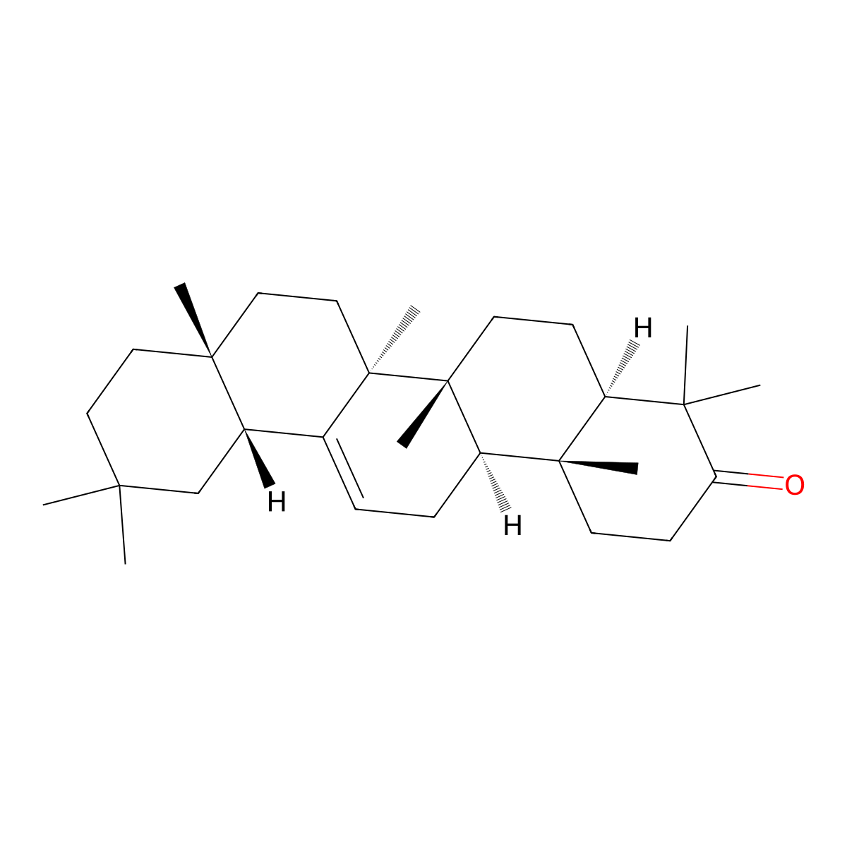 Beta-Amyrone molecular structure, CAS 638-97-1
