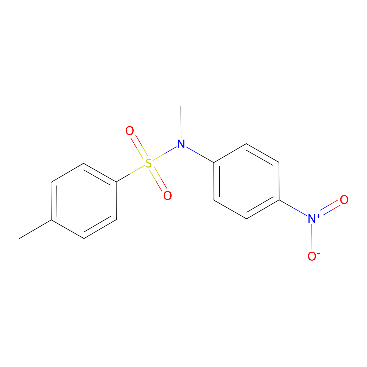 n,4-Dimethyl-n-(4-nitrophenyl)benzenesulfonamide molecular structure, CAS 6380-16-1