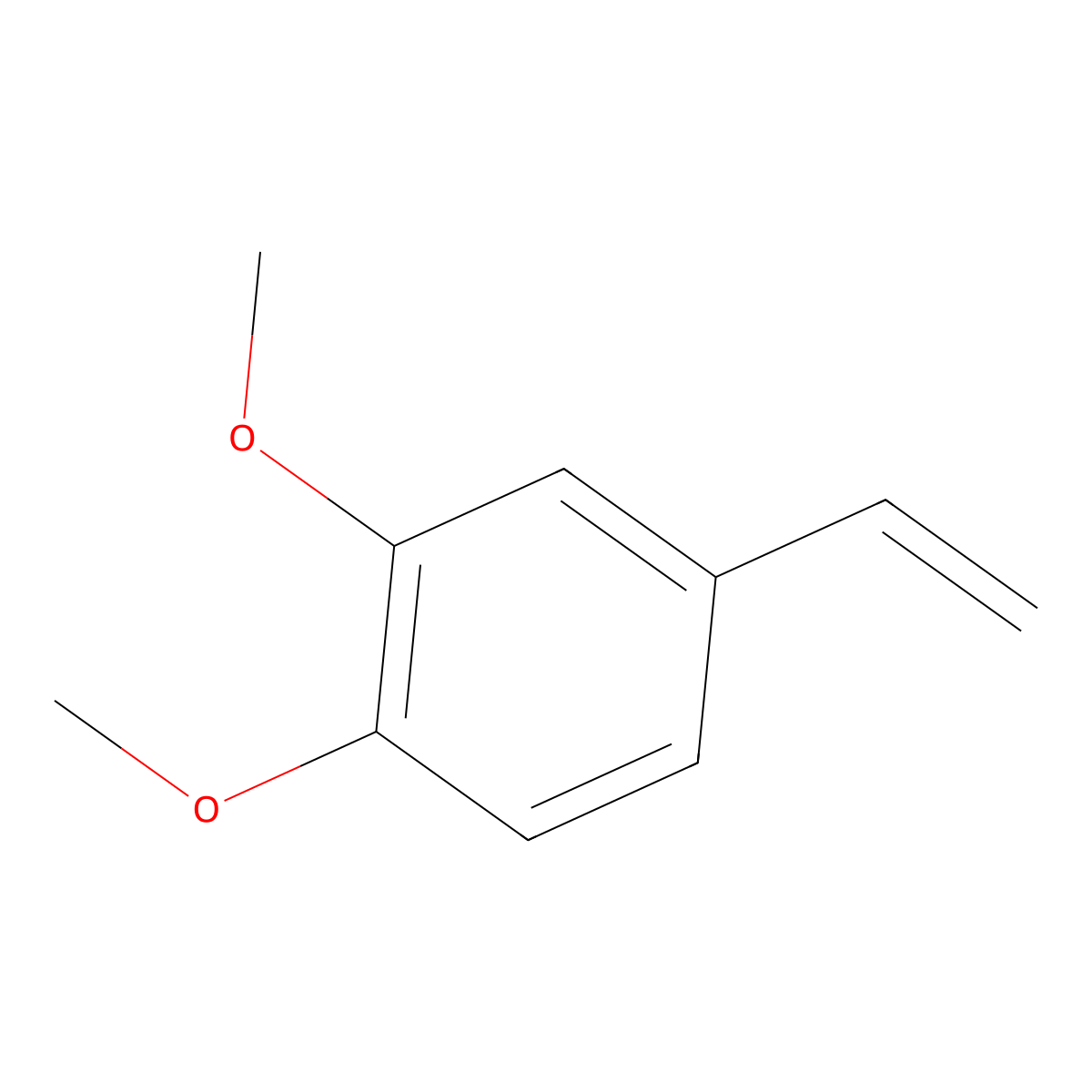3,4-Dimethoxystyrene molecular structure, CAS 6380-23-0
