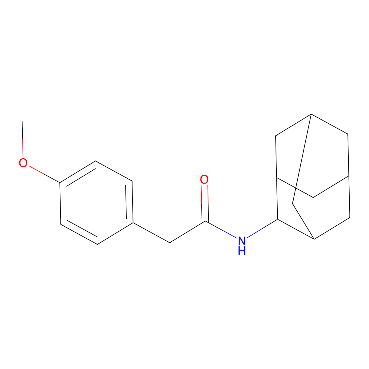 N-(2-adamantyl)-2-(4-methoxyphenyl)acetamide molecular structure, CAS 6380-47-8