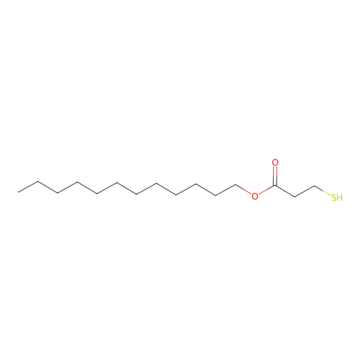 Propanoic acid, 3-mercapto-, dodecyl ester molecular structure, CAS 6380-71-8