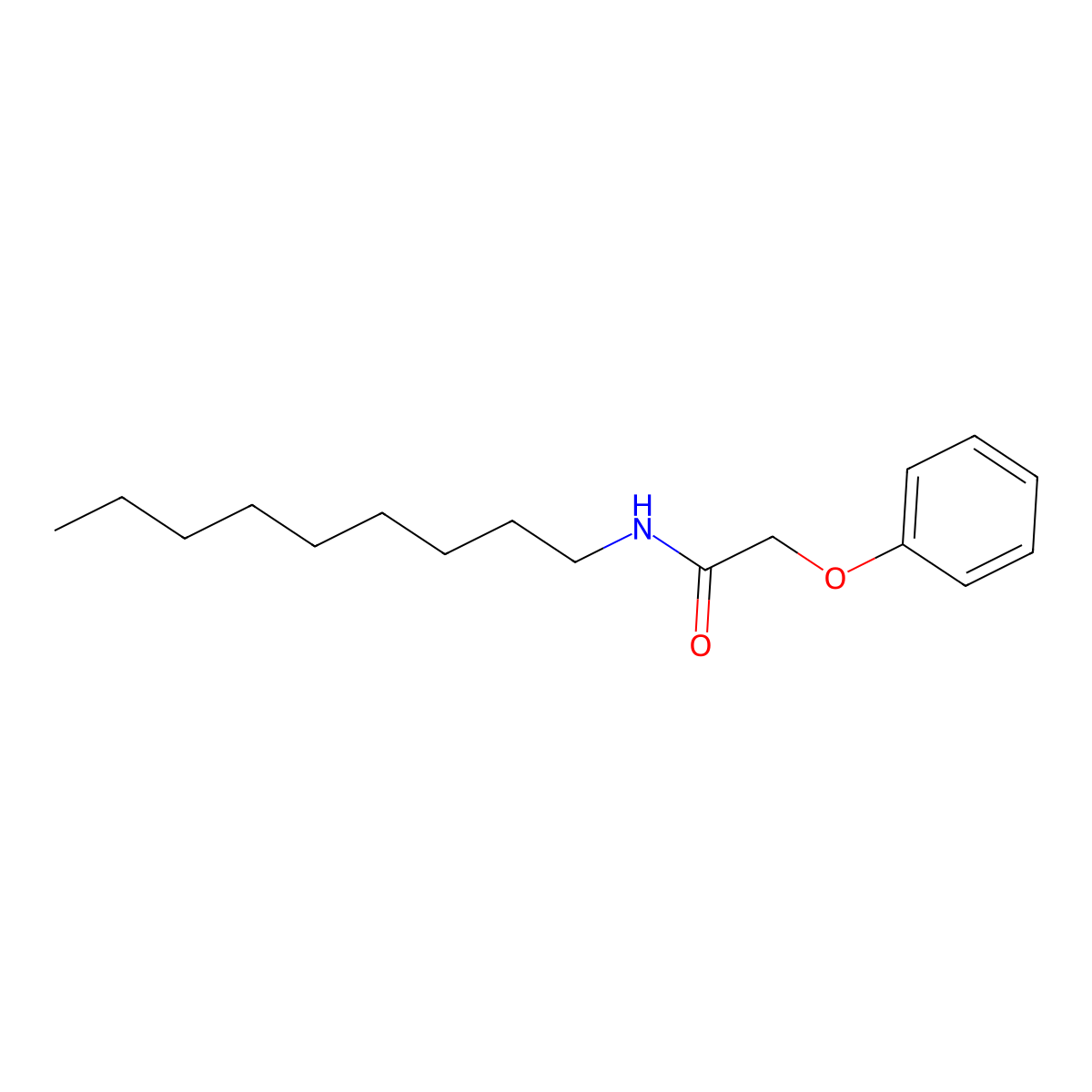 N-nonyl-2-phenoxyacetamide molecular structure, CAS 6380-88-7