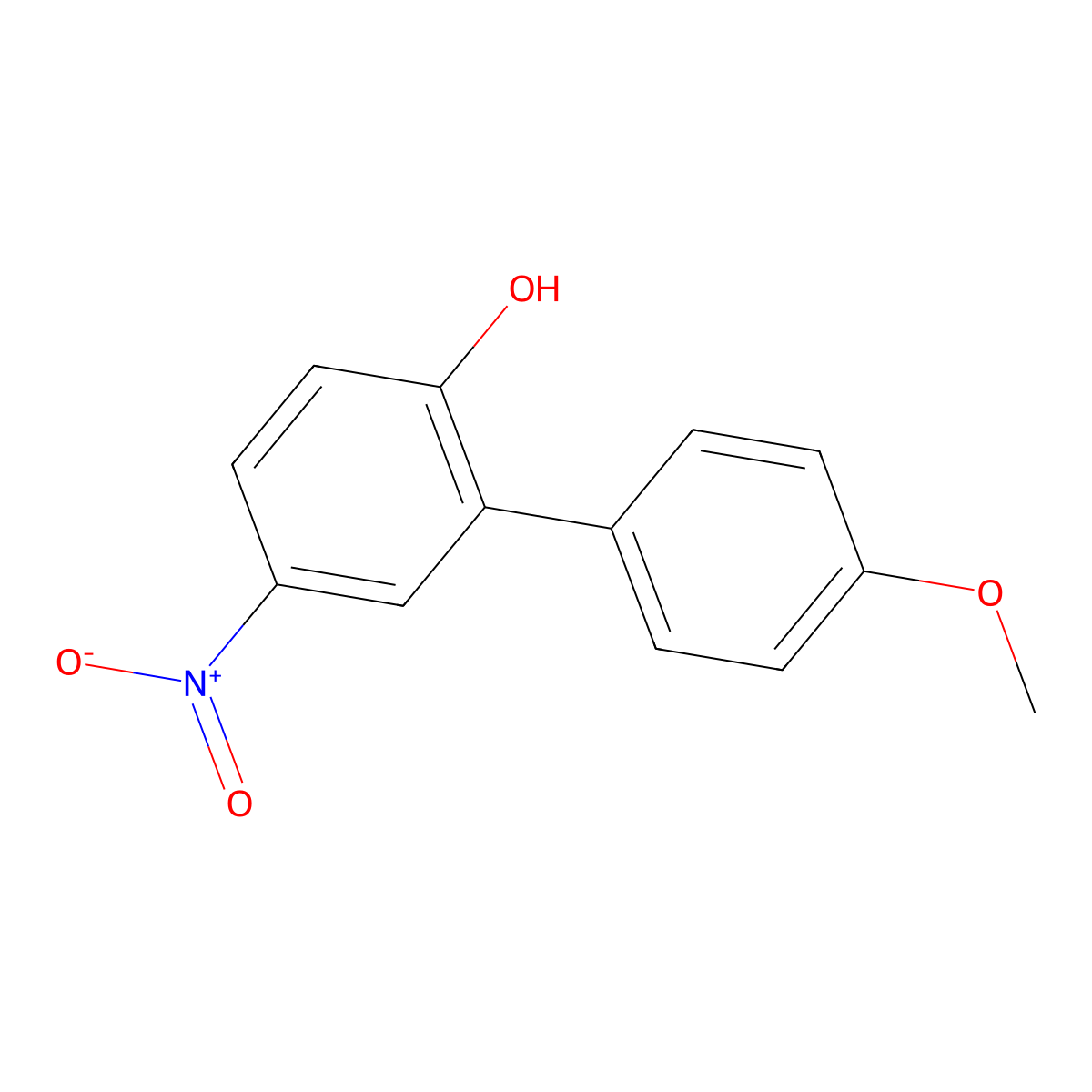 4'-Methoxy-5-nitro-1,1'-biphenyl-2-ol molecular structure, CAS 63801-89-8