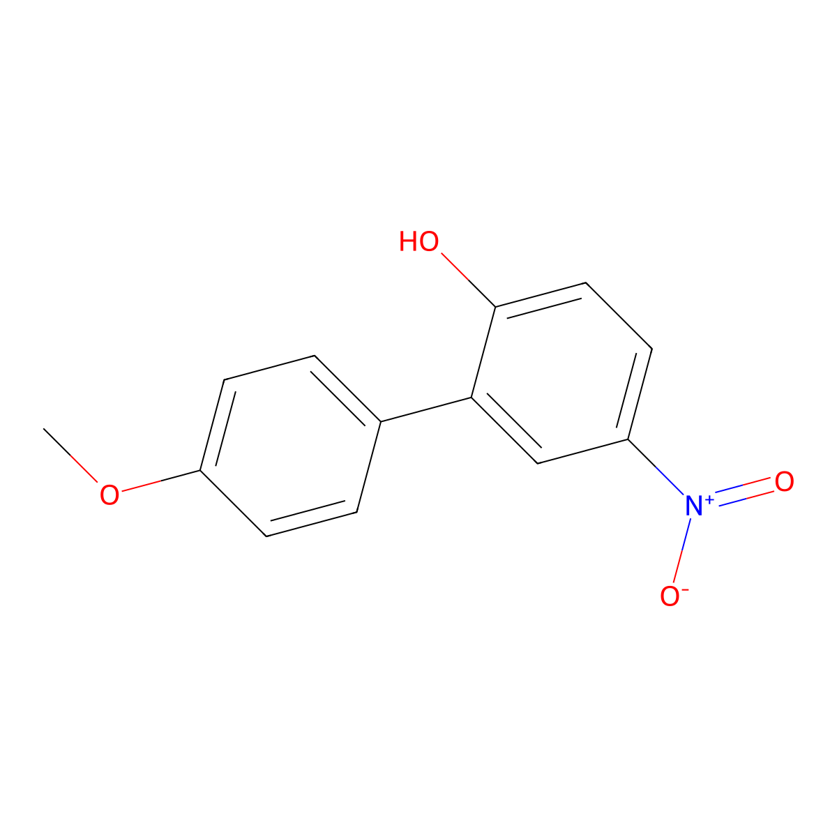 4'-Methoxy-5-nitro-1,1'-biphenyl-2-ol molecular structure, CAS 63801-89-8