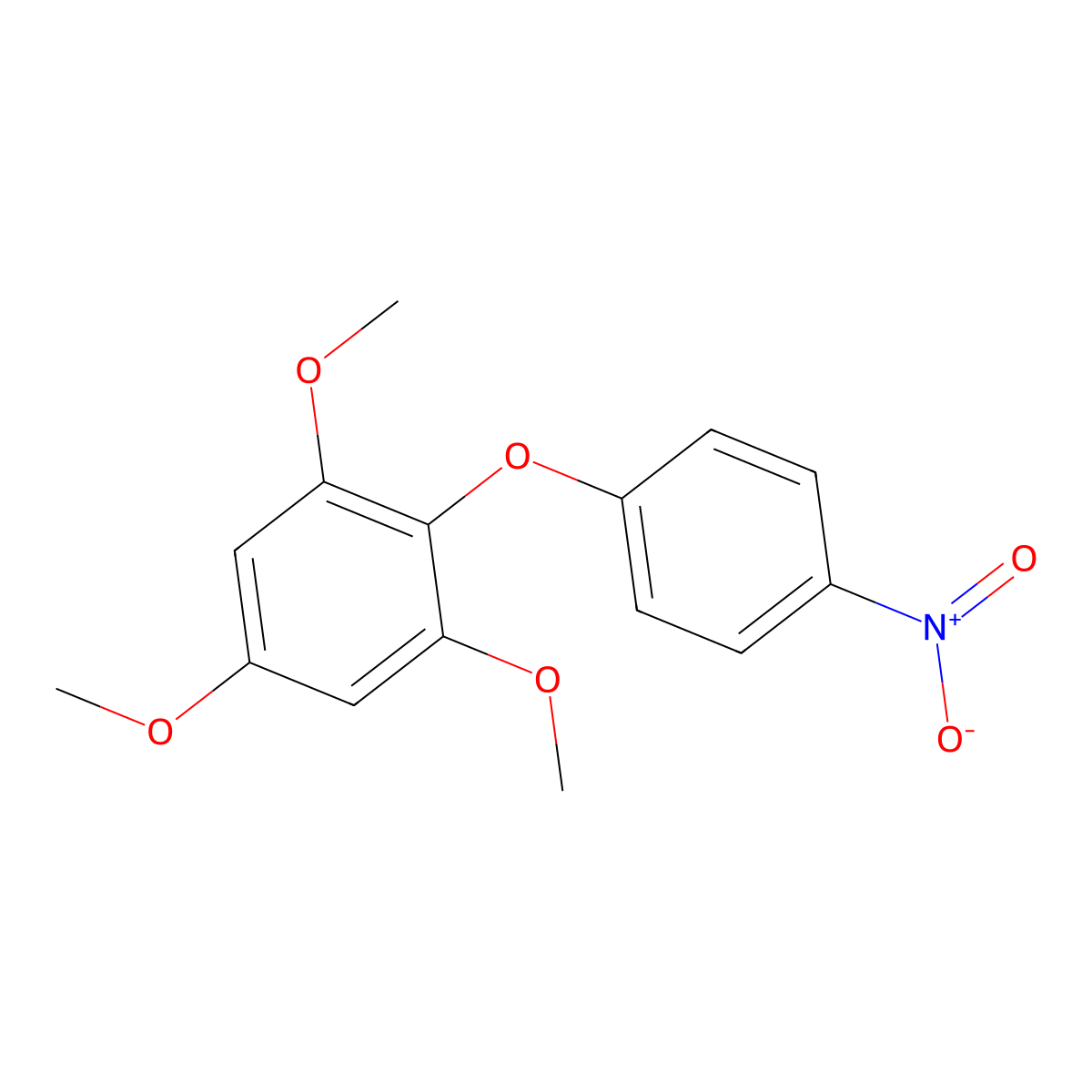 1,3,5-Trimethoxy-2-(4-nitrophenoxy)benzene molecular structure, CAS 63801-90-1
