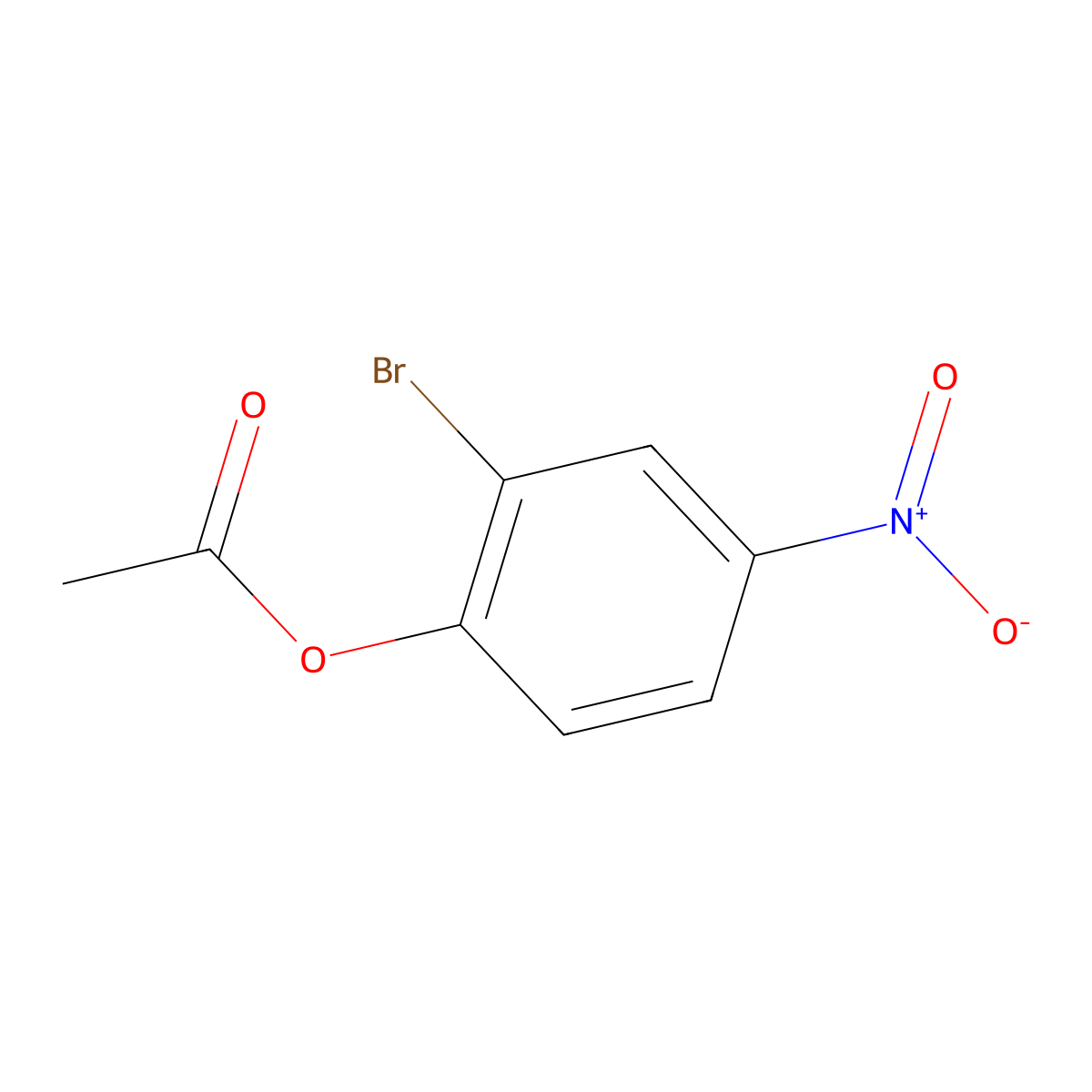 2-Bromo-4-nitrophenyl acetate molecular structure, CAS 63801-96-7