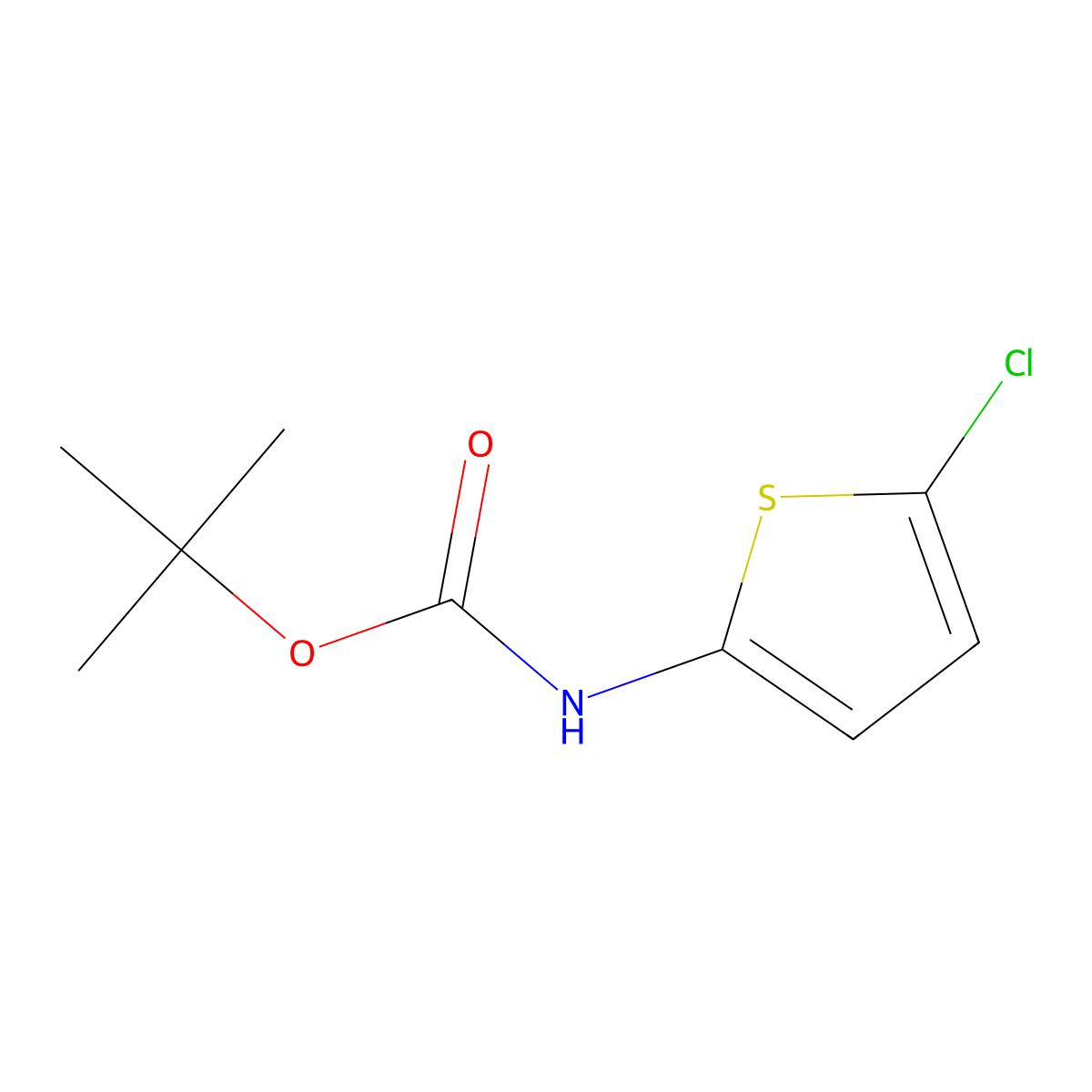 tert-butyl N-(5-chlorothiophen-2-yl)carbamate molecular structure, CAS 63806-71-3