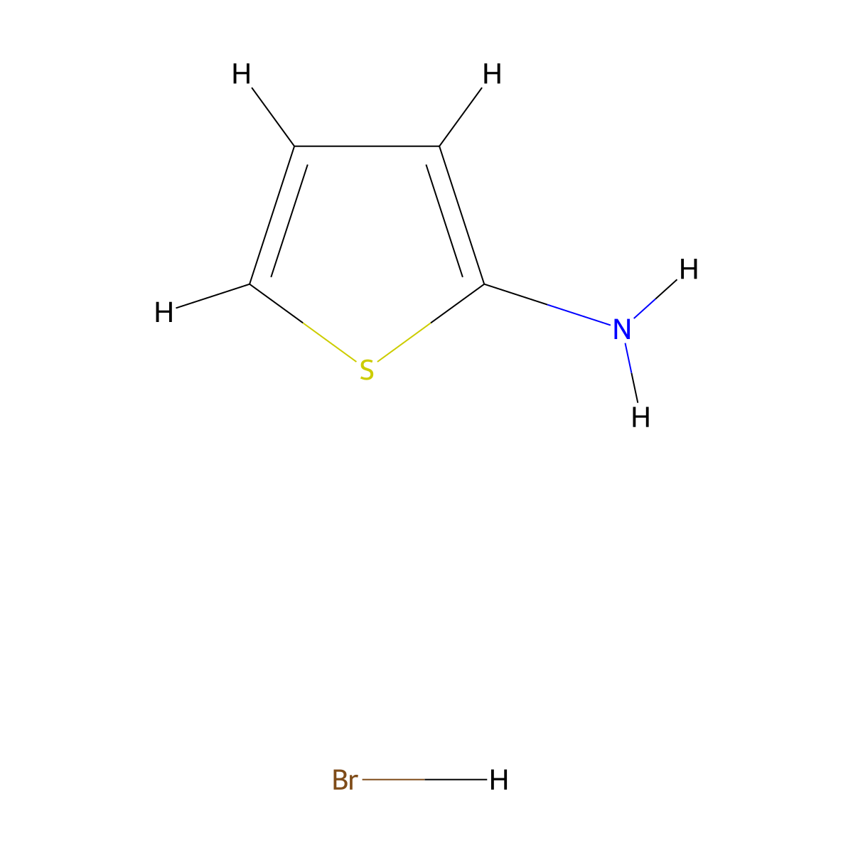 Thiophen-2-amine hydrobromide molecular structure, CAS 63806-72-4