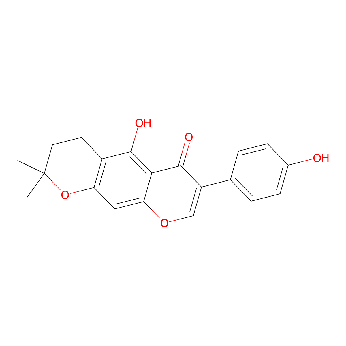 Dihydroalpinumisoflavone molecular structure, CAS 63807-90-9