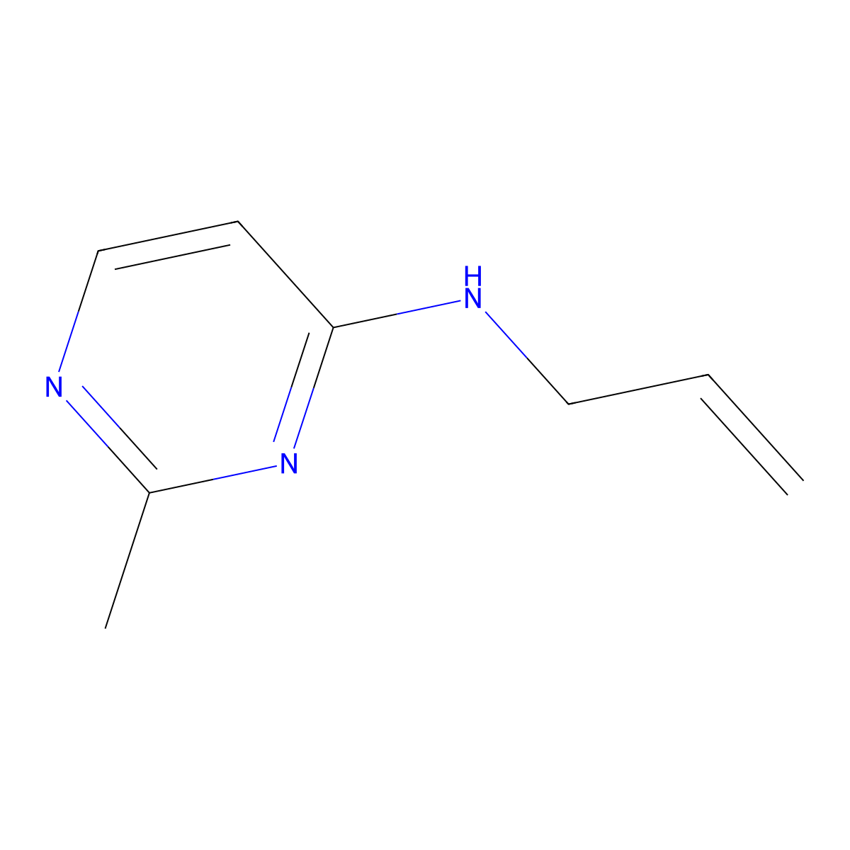 N-Allyl-2-methyl-4-pyrimidinamine molecular structure, CAS 6381-00-6