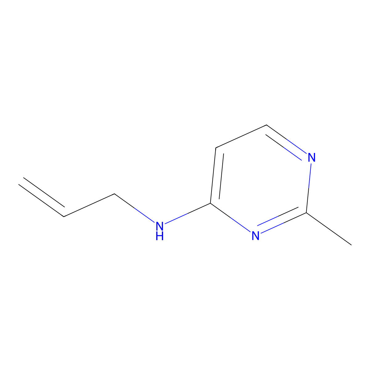 N-Allyl-2-methyl-4-pyrimidinamine molecular structure, CAS 6381-00-6