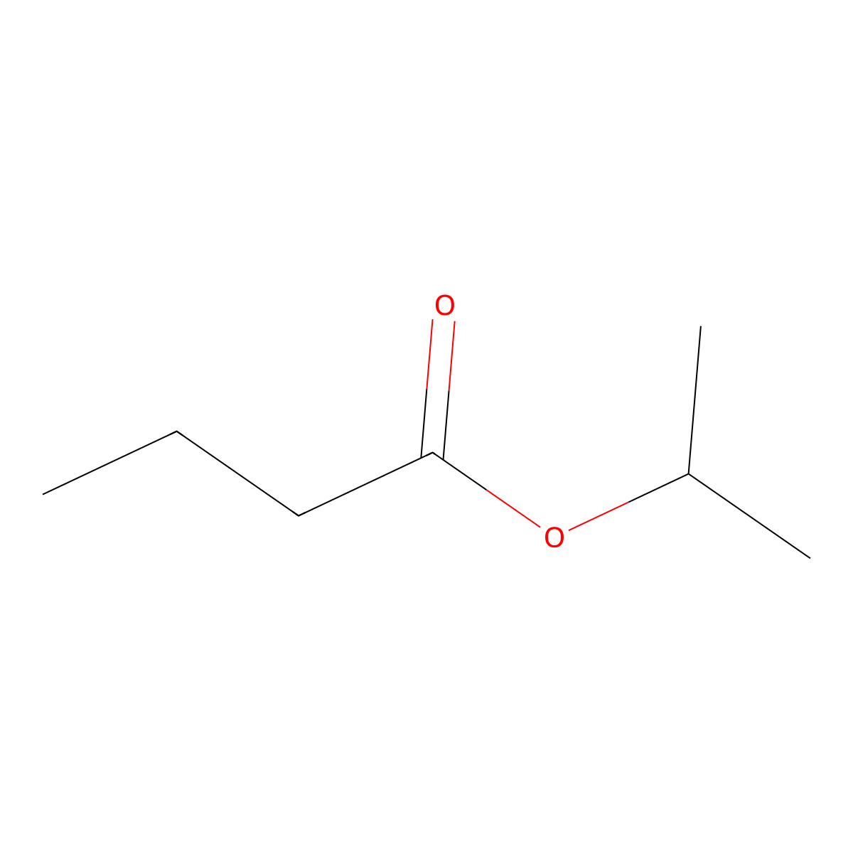 Isopropyl butyrate molecular structure, CAS 6381-11-9