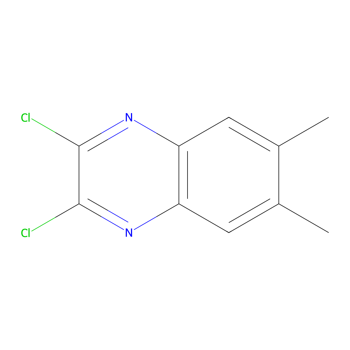 2,3-Dichloro-6,7-dimethylquinoxaline molecular structure, CAS 63810-80-0