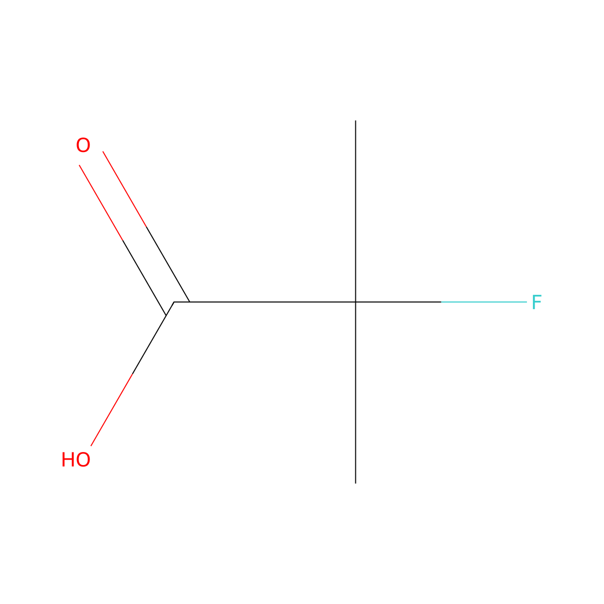 2-Fluoro-2-methylpropanoic acid molecular structure, CAS 63812-15-7