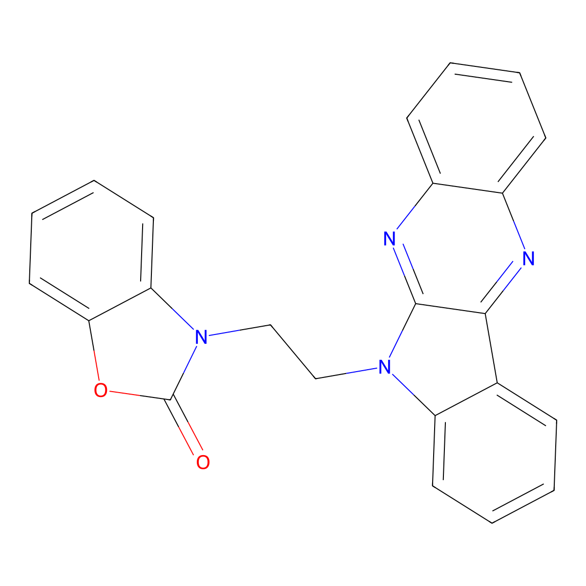 3-[2-(6H-indolo[2,3-b]quinoxalin-6-yl)ethyl]-1,3-benzoxazol-2(3H)-one molecular structure, CAS 638136-19-3