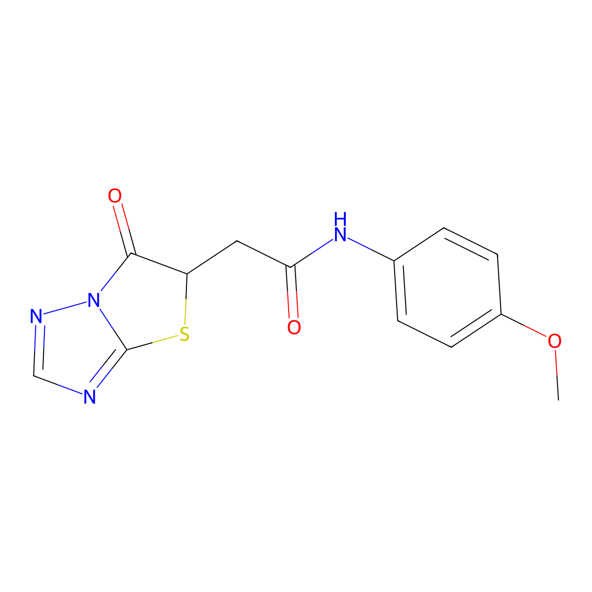 N-(4-methoxyphenyl)-2-(6-oxo-5,6-dihydro[1,3]thiazolo[3,2-b][1,2,4]triazol-5-yl)acetamide molecular structure, CAS 638136-27-3
