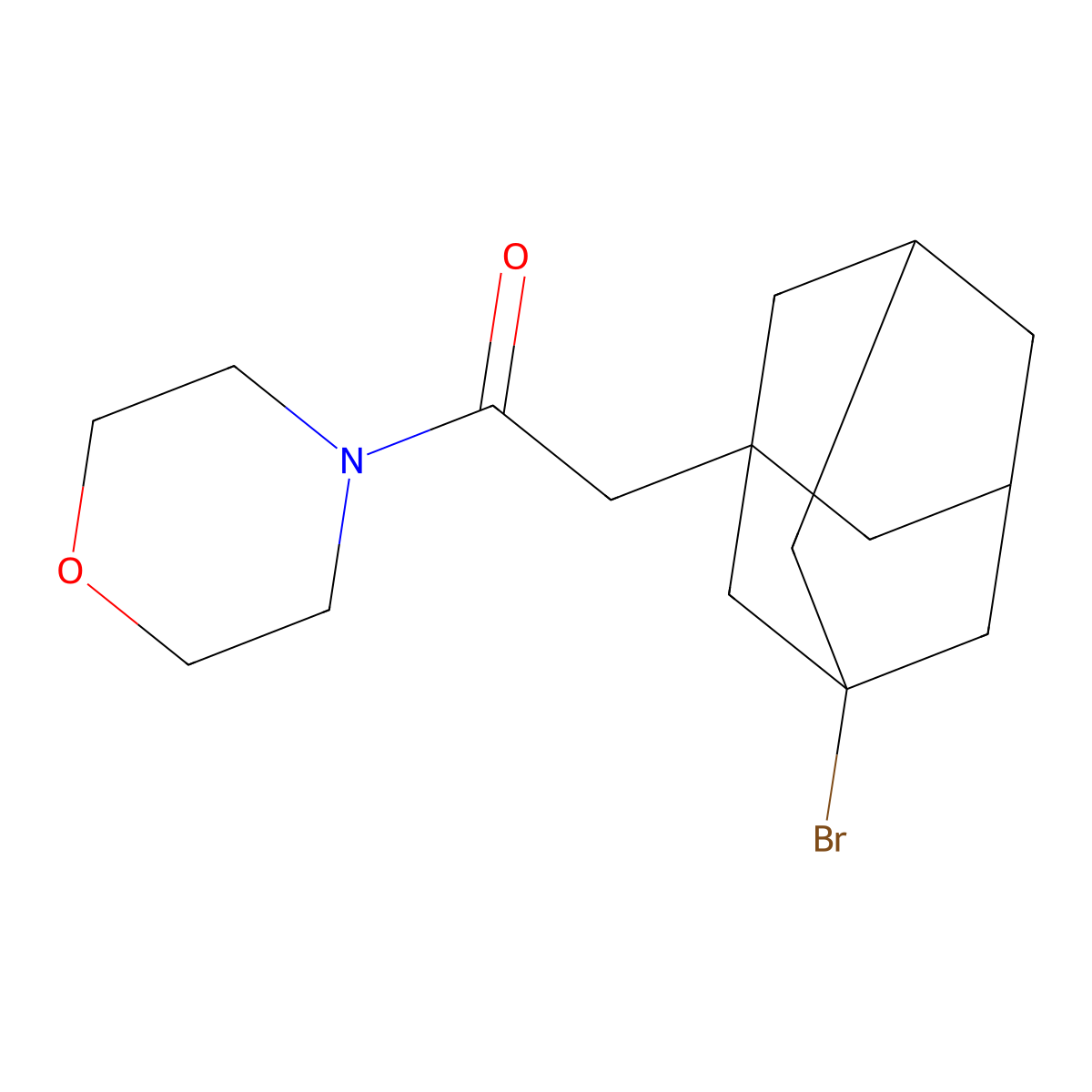 2-(3-Bromoadamantan-1-yl)-1-(morpholin-4-yl)ethan-1-one molecular structure, CAS 638136-36-4