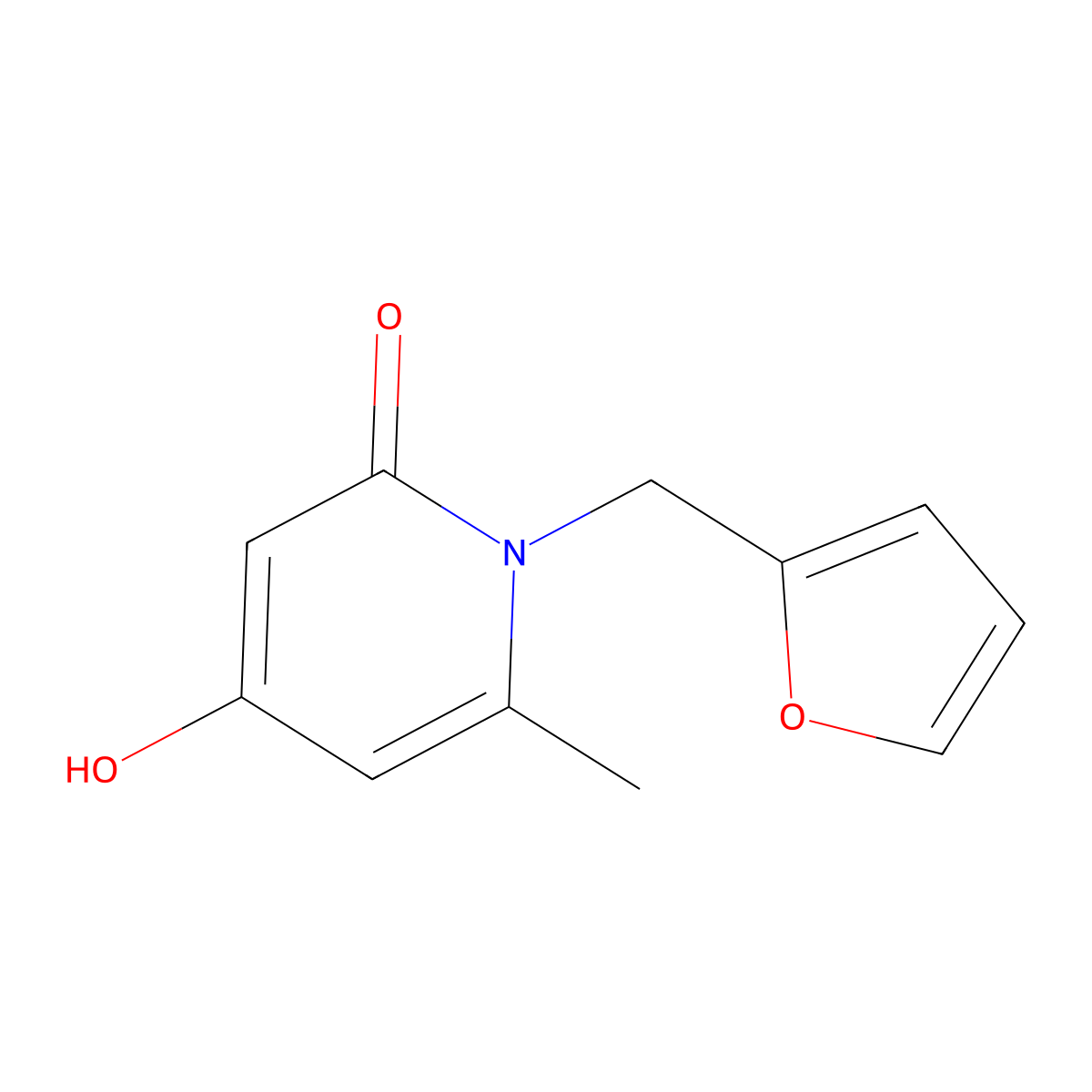 1-(2-Furylmethyl)-4-hydroxy-6-methylpyridin-2(1H)-one molecular structure, CAS 638139-12-5