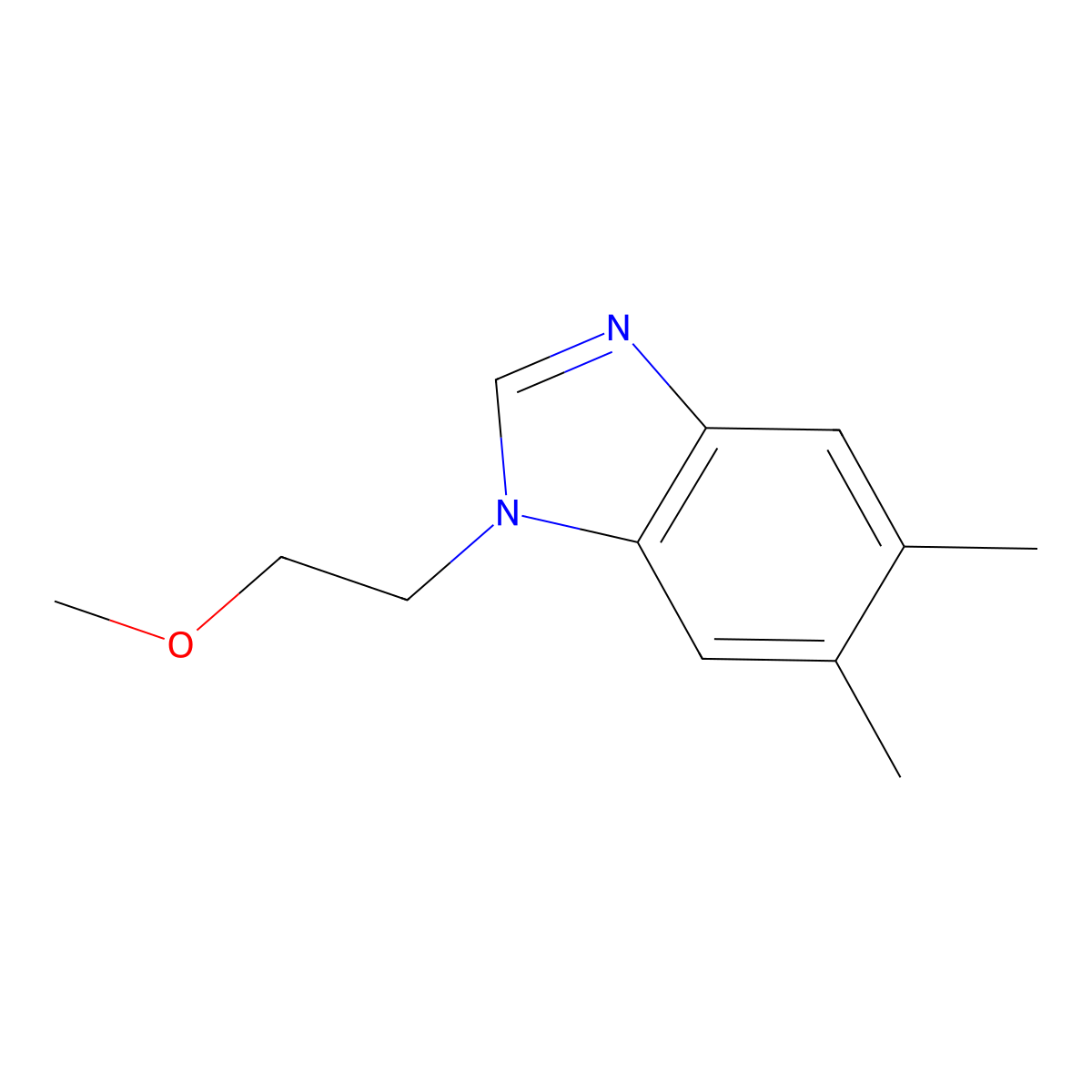 1-(2-Methoxyethyl)-5,6-dimethylbenzimidazole molecular structure, CAS 638140-79-1