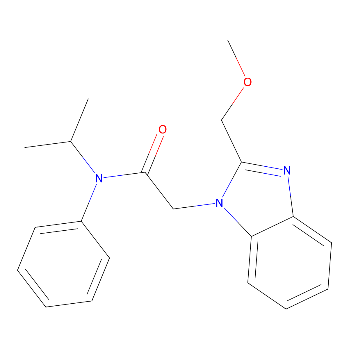 2-[2-(methoxymethyl)-1H-1,3-benzodiazol-1-yl]-N-phenyl-N-(propan-2-yl)acetamide molecular structure, CAS 638141-05-6