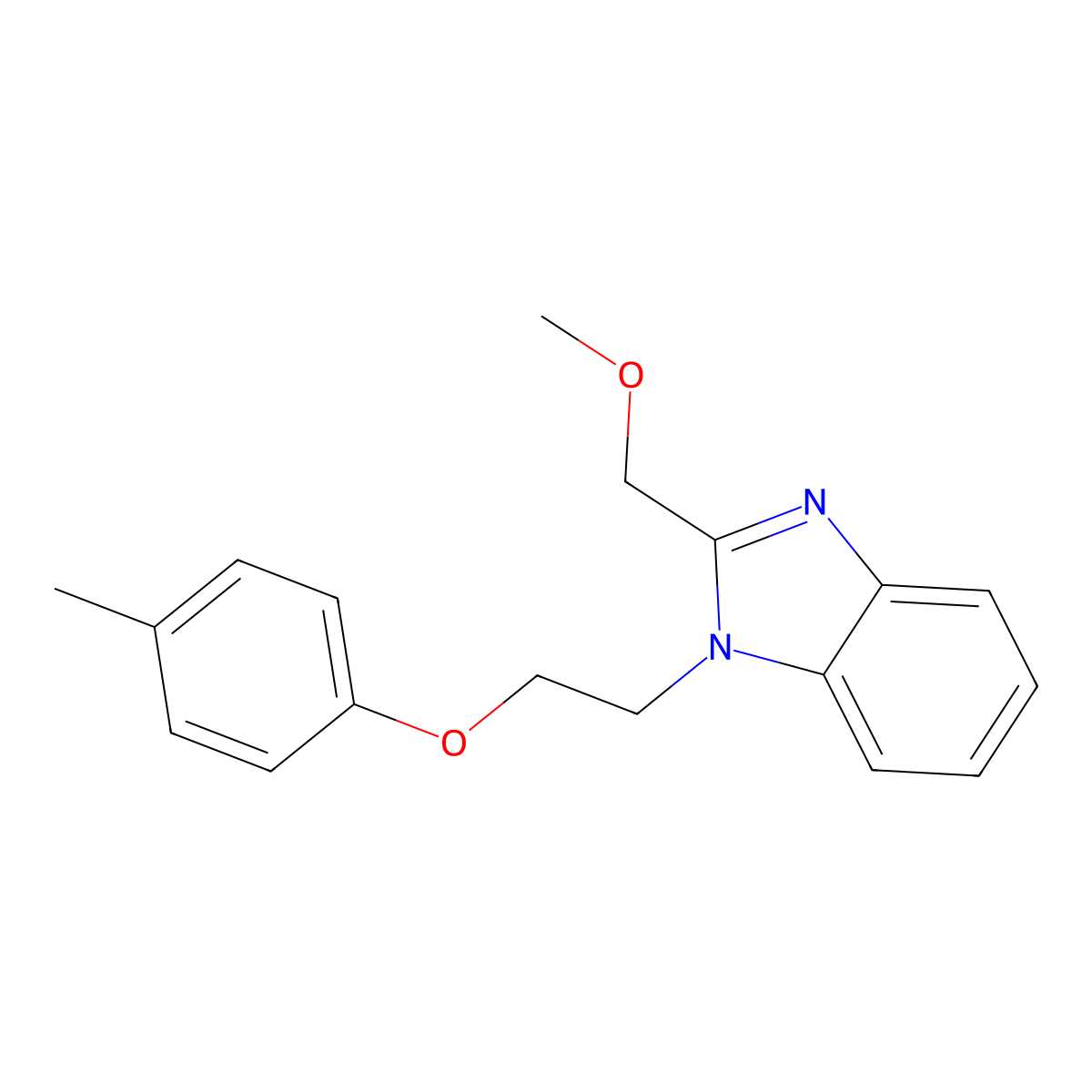 2-(Methoxymethyl)-1-[2-(4-methylphenoxy)ethyl]benzimidazole molecular structure, CAS 638141-08-9
