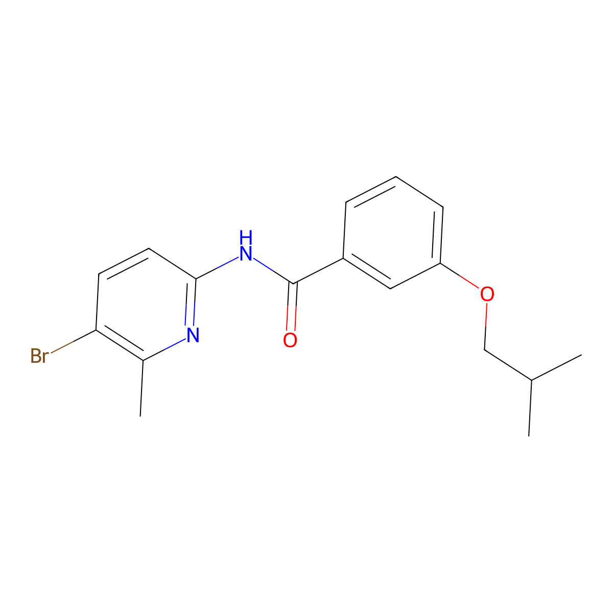 N-(5-bromo-6-methylpyridin-2-yl)-3-(2-methylpropoxy)benzamide molecular structure, CAS 638141-19-2