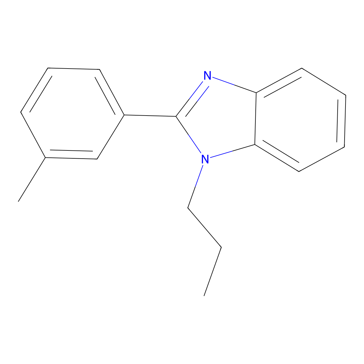 2-(3-Methylphenyl)-1-propylbenzimidazole molecular structure, CAS 638141-20-5