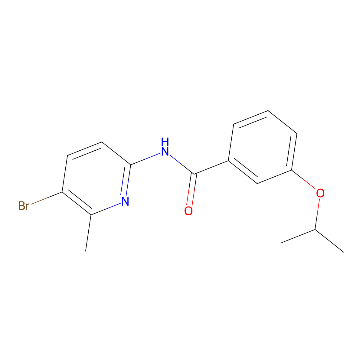 N-(5-bromo-6-methyl-2-pyridinyl)-3-isopropoxybenzamide molecular structure, CAS 638141-23-8