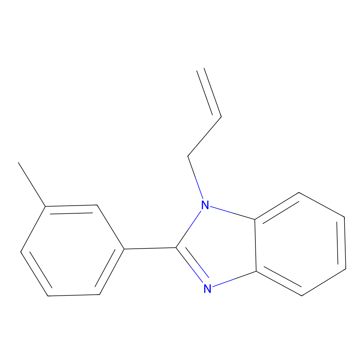 2-(3-Methylphenyl)-1-prop-2-enylbenzimidazole molecular structure, CAS 638141-24-9
