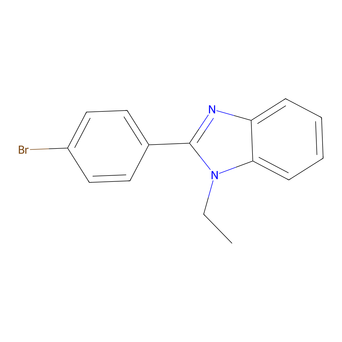 2-(4-Bromophenyl)-1-ethyl-1h-benzo[d]imidazole molecular structure, CAS 638141-30-7