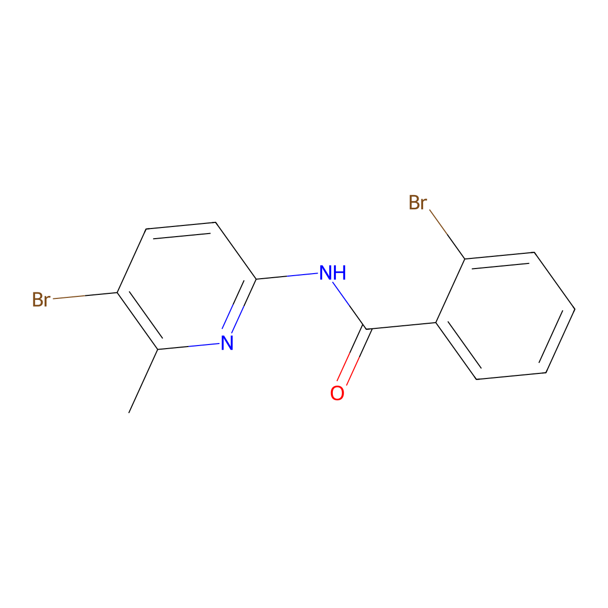 2-bromo-N-(5-bromo-6-methyl-2-pyridinyl)benzamide molecular structure, CAS 638141-80-7