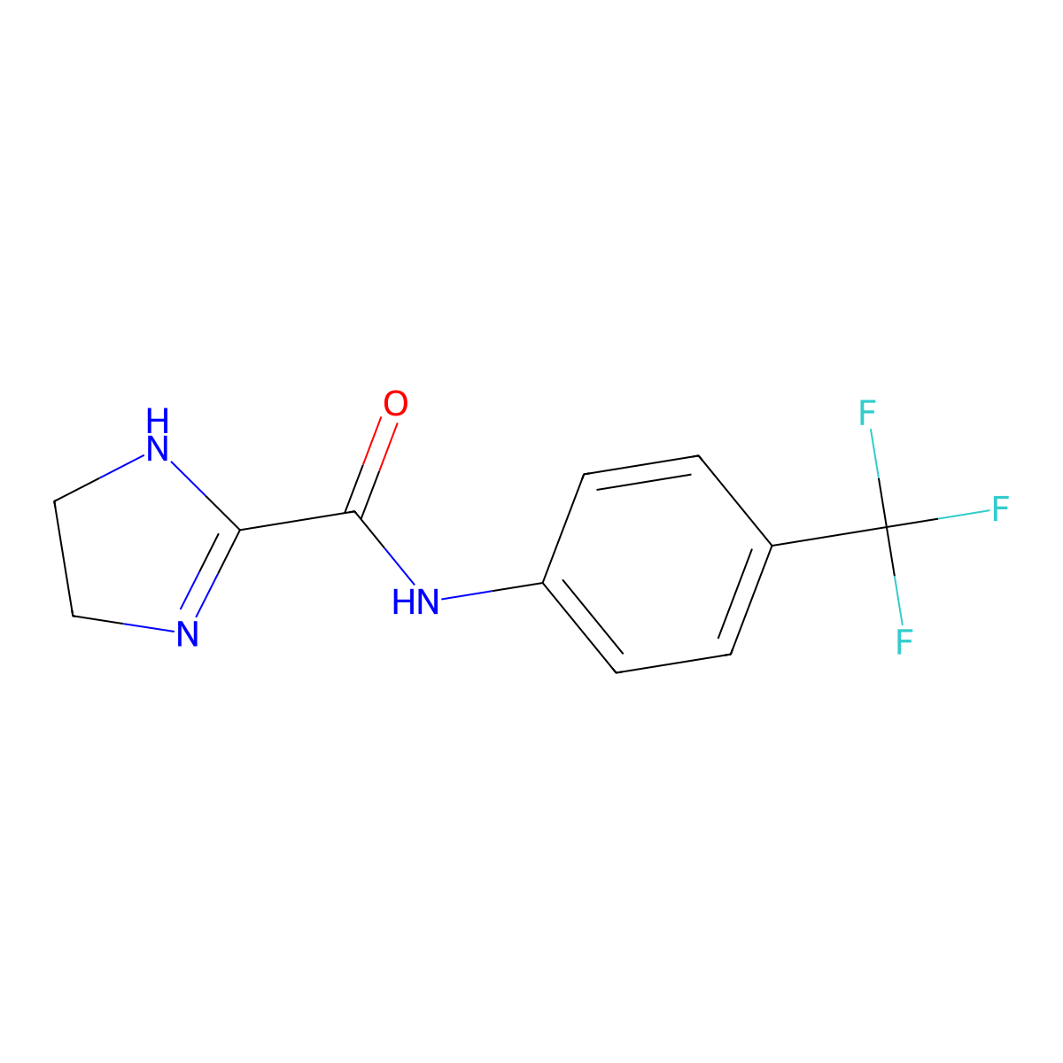 N-[4-(trifluoromethyl)phenyl]-4,5-dihydro-1H-imidazole-2-carboxamide molecular structure, CAS 638142-87-7