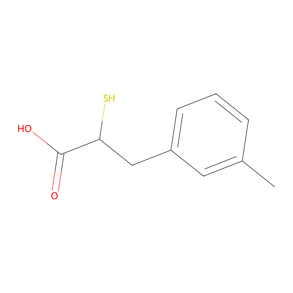 3-(3-Methylphenyl)-2-sulfanylpropanoic acid molecular structure, CAS 638142-95-7