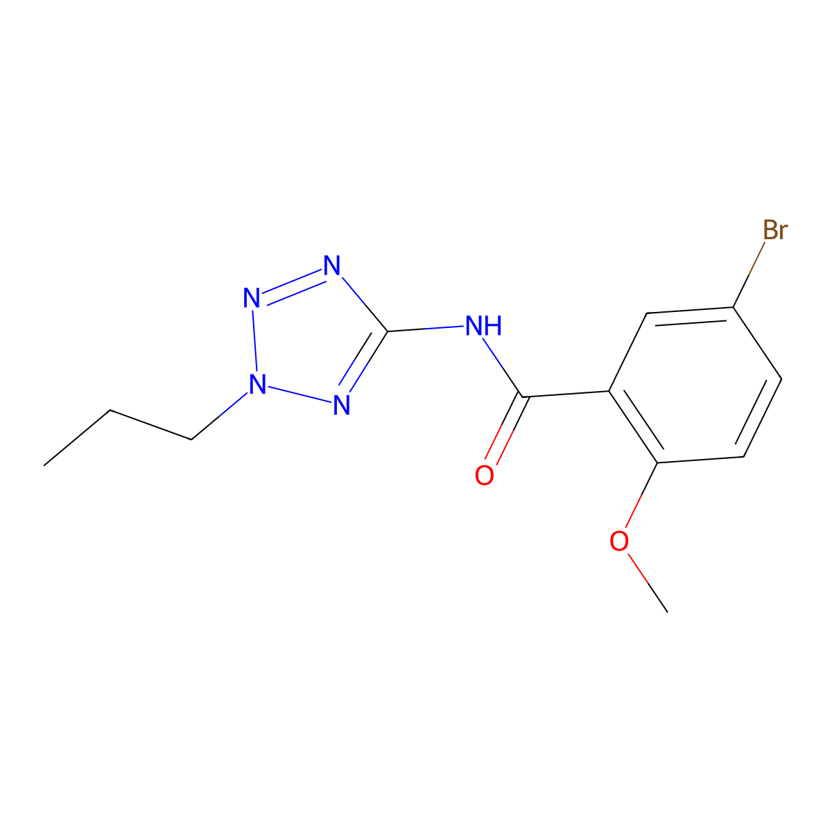 5-bromo-2-methoxy-N-(2-propyl-2H-tetrazol-5-yl)benzamide molecular structure, CAS 638146-36-8