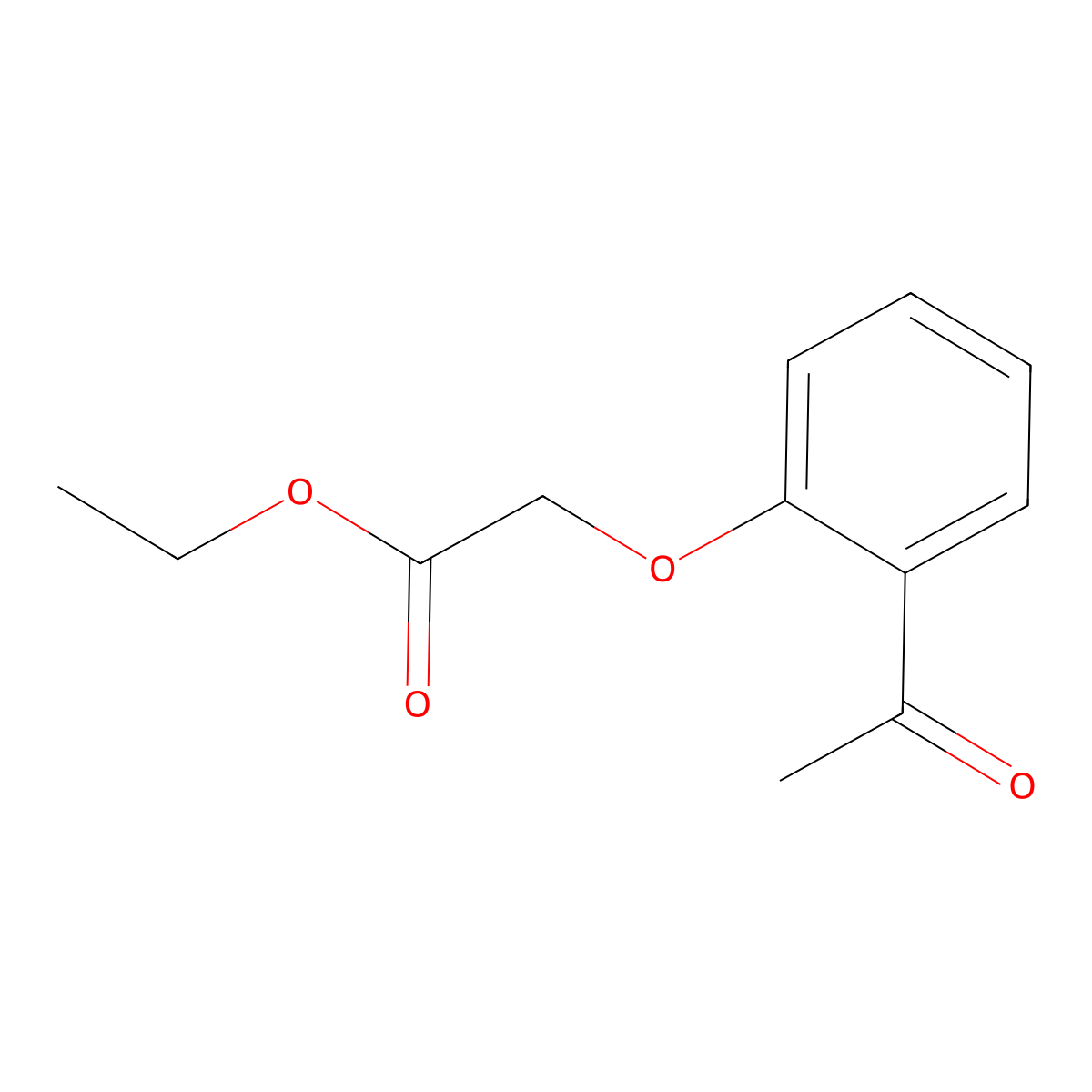 Ethyl 2-(2-acetylphenoxy)acetate molecular structure, CAS 63815-27-0