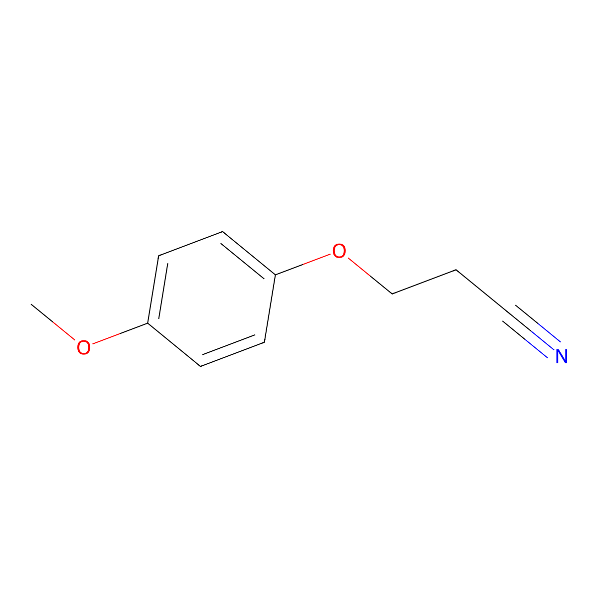 3-(4-Methoxyphenoxy)propanenitrile molecular structure, CAS 63815-39-4