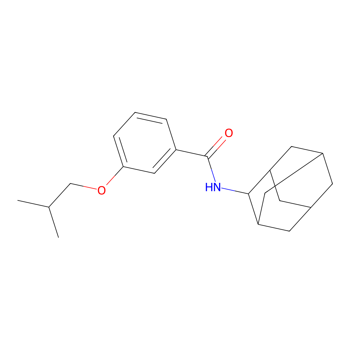 N-(2-adamantyl)-3-(2-methylpropoxy)benzamide molecular structure, CAS 638150-20-6