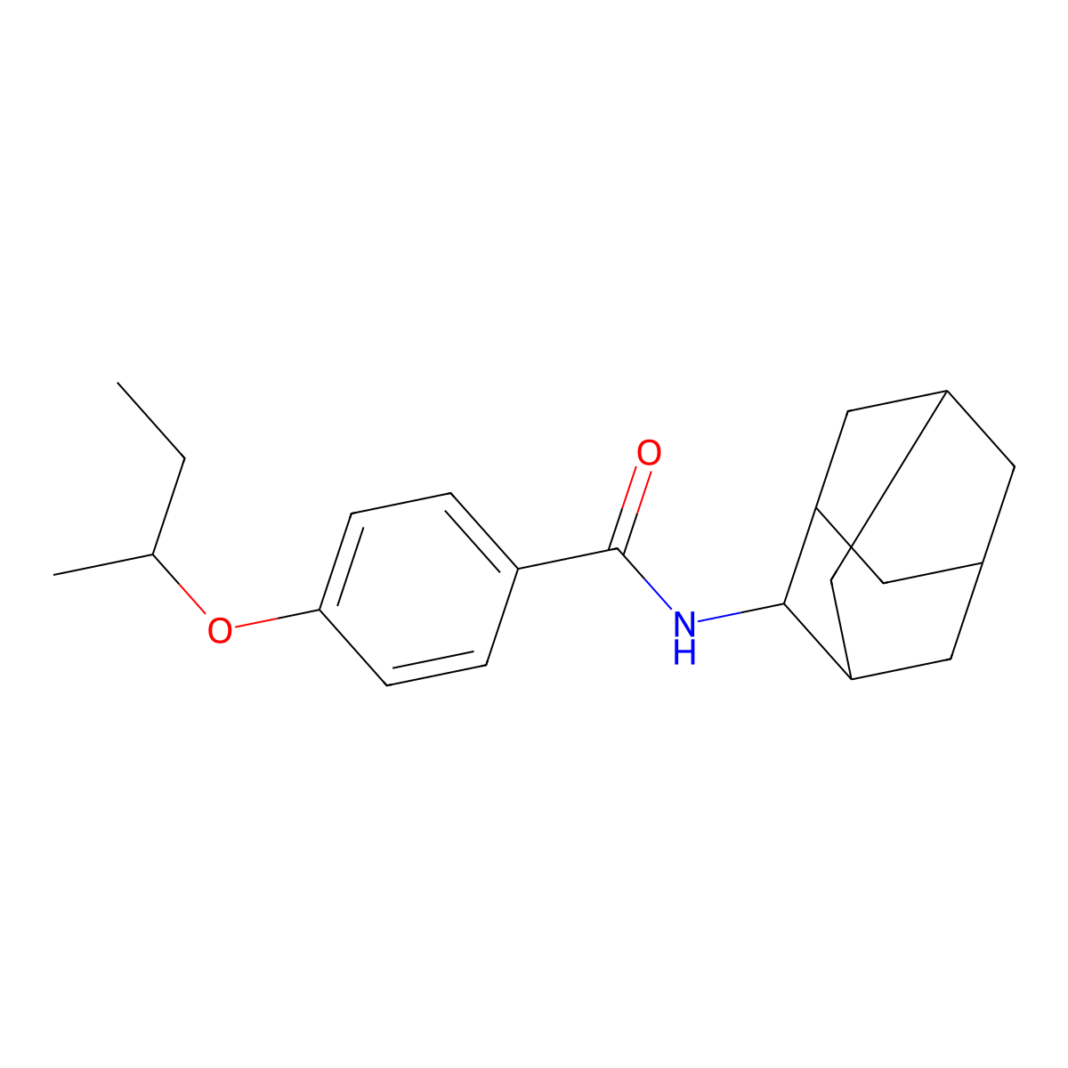 N-(2-adamantyl)-4-butan-2-yloxybenzamide molecular structure, CAS 638150-26-2