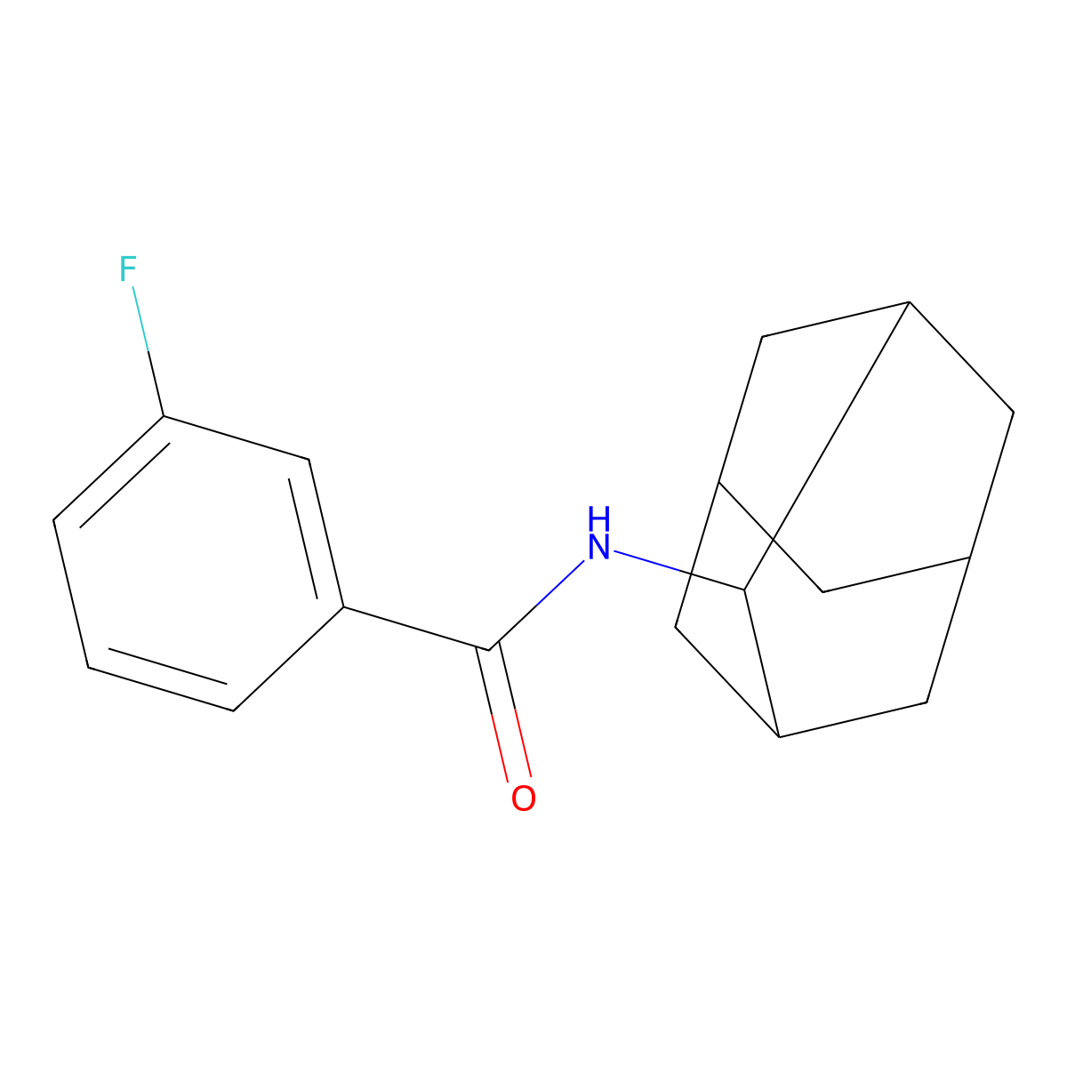 N-(2-adamantyl)-3-fluorobenzamide molecular structure, CAS 638150-50-2
