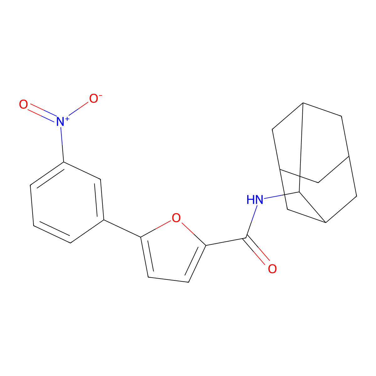 N-(2-adamantyl)-5-(3-nitrophenyl)furan-2-carboxamide molecular structure, CAS 638151-18-5